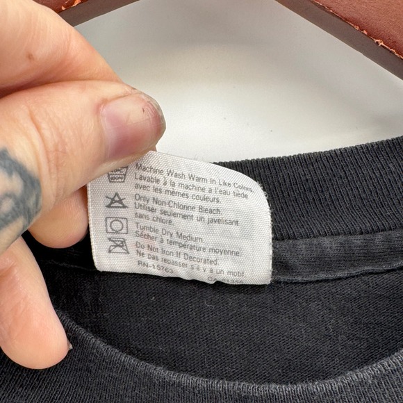 Vintage 1991 Sturgis Biker T-Shirt Hanes Beefy-T Eagle Skulls Single Stitch XL - Picture 7 of 10